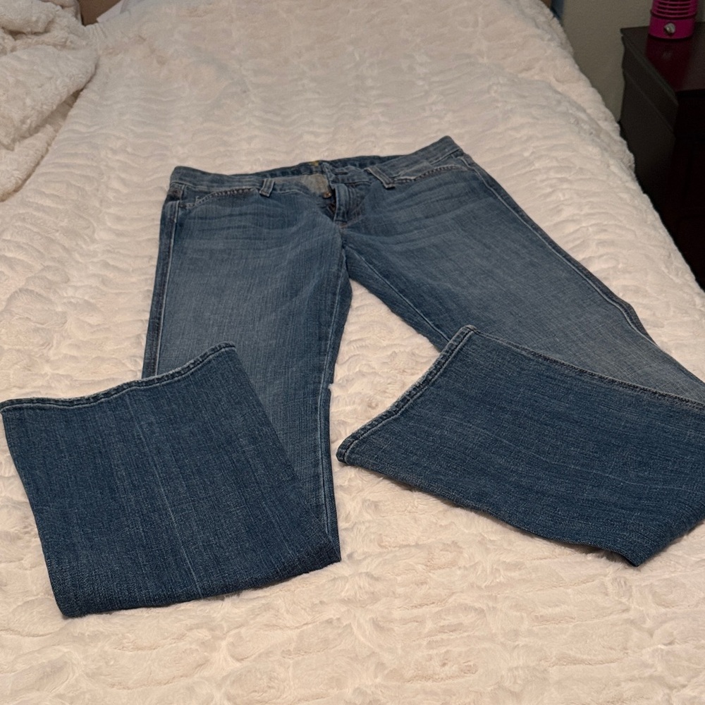 7 For All Mankind Dark Blue Boot Cut Jeans